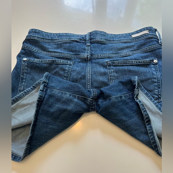 Anthropologie Pilcro & the Letterpress Dark Denim Jean Short Size 31 Mid Rise - Picture 3 of 5